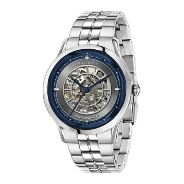 Maserati Ricordo Men's Automatic Watch - Grey Skeleton Dial - Two-Tone Bezel (R8823133003)