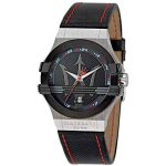 Maserati Potenza R8851108001 Men's Black Leather Watch