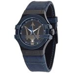 Maserati Potenza R8851108007 Men's Quartz Chronograph Watch - Black & Blue