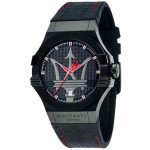 Maserati Potenza Men's Black Leather Watch R8851108010