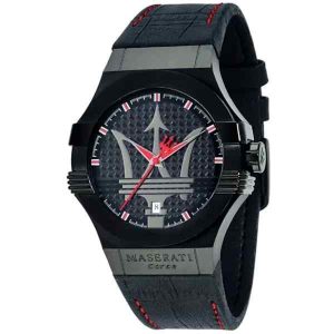 Maserati Potenza Men's Black Leather Watch R8851108010