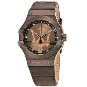 Maserati Potenza Men's Brown Leather Watch R8851108011