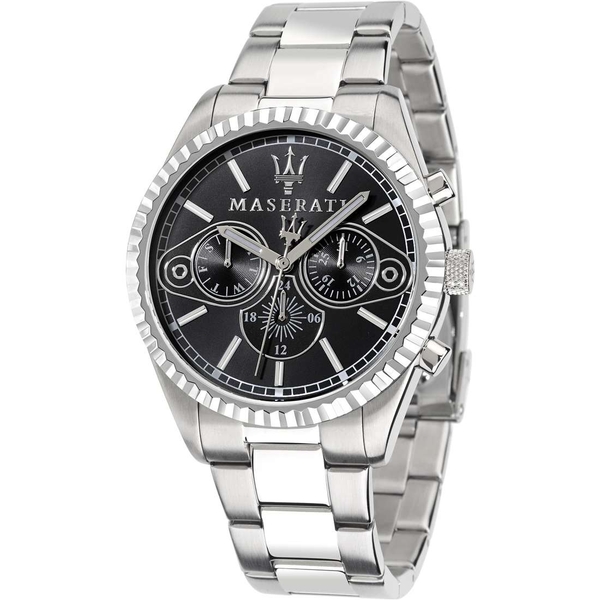 Maserati Competizione Men's Chronograph Watch - Black Dial, Stainless Steel (R8853100014)