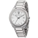 Maserati Stile R8853142005 Men's Silver Stainless Steel Watch with White Dial