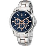 Maserati Successo Chronograph Two-Tone Men's Watch - Blue Dial