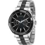 Maserati Men's R8873627003 Chronograph Quartz Watch - Black & Two-Tone Stainless Steel