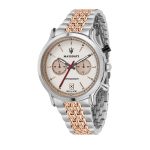 Maserati Legend Men's Chronograph Watch - 42mm Ivory Dial, Two-Tone Bracelet - R8873638002