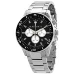 Maserati Sfida Chronograph Black Dial Men's Watch - Stainless Steel