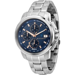 Maserati Successo Chronograph Men's Watch - Silver/Blue (R8873645004)