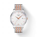Tissot Tradition Two-Tone White Dial Day-Date Stainless Steel Bracelet T063.610.22.037.01