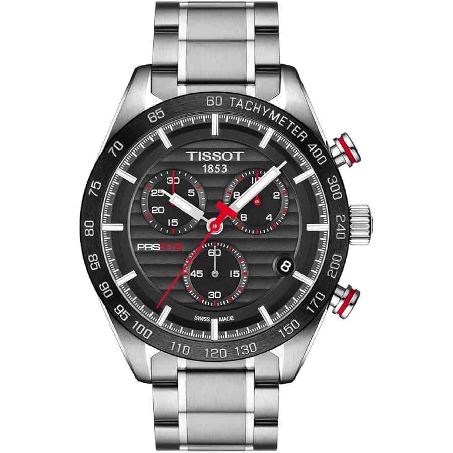 Tissot PRS 516 Chronograph Black Dial Stainless Steel Bracelet T100.417.11.051.01