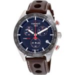 Tissot PRS 516 Chronograph Blue Dial Leather Strap Watch T100.417.16.041.00